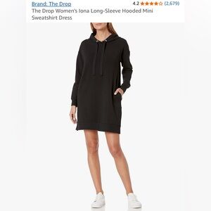 NWT The Drop Iona hooded sweatshirt mini dress size XL